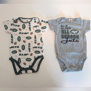 NFL Jets Onesie size 3-6 months in Green Grey and white